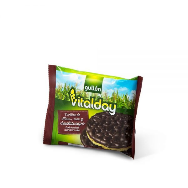 Tortitas Maíz con Chocolate Negro Vitalday <br>(ref. 002 005 014)