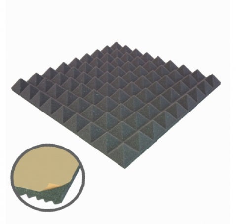 ABSORBENT POLYURETANT PANEL CHOVA PYRAMID AUTOADHESIVO 45X45 CM 4,3 CM THICKNESS <Br>(ref. 007 009 003 010)