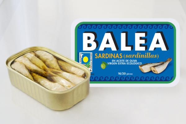 Sardines à l’huile d’olive extra vierge écologique: 16/20 pièces. 115 g <Br>(réf. 002 004 005)